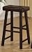 Counter Stool (1 Pair) in Brown Faux Leather by Poundex