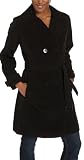 Liz Claiborne Women's Snaux Silk Double Breasted Notched Collar Trench With Belt And Zip Out Warmer