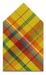 Durable Hand Woven 100% Cotton Yellow and Green Plaid Napkins 22x22 Inches Set of Six