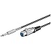6.0m 6.3mm Micro. Klinkenstecker auf 3-pol. XLR Kuppl.