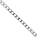 Sterling Silver Men's Wide Curb Link Necklace