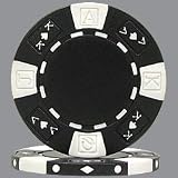 100 Ace/King Suited Poker Chips - Black