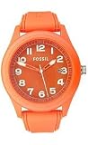 Fossil Interchangeable Silicone Orange Dial Men's watch #JR1300