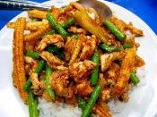 Cooked Chicken with Stir Fry Veggies & Rice by Chicken Fries