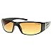 HD Active Frame Sports Wrap Sunglasses (Shiny Black)