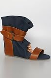 80%20 The Molly Open Toe Hidden Wedge in Navy,Shoes for Women