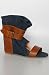 80%20 The Molly Open Toe Hidden Wedge in Navy,Shoes for Women