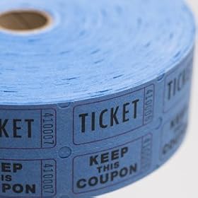 Blue Double Raffle Ticket Roll