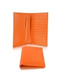 Review Giorgio Fedon 1919  / Giorgio Fedon 1919 Class - Orange Grained Leather Document & Card Holder Wallet