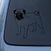 PUG - Dog - Vinyl Car Decal Sticker #1546 | Vinyl Color: Black
