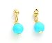 Turquoise Earrings Turquoise Beads on 14k Gold Ear Button with Post Matching Necklace Available