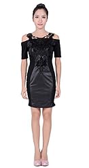 Sexy Leather Vintage Bandage Dress 