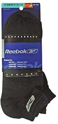 Reebok 1/2 Cushion Low-Quarter Black/Grey Men 3 Pack