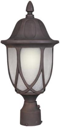 Designers Fountain 2866-AG Capella 1-Light Outdoor Post Lantern Light, Autumn Gold