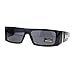 Hard Core Locs Cholo Gangster Square Rectangular Mad Dog Sunglasses Black