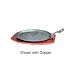 Cast Iron Steak Platter w/Wood Underline