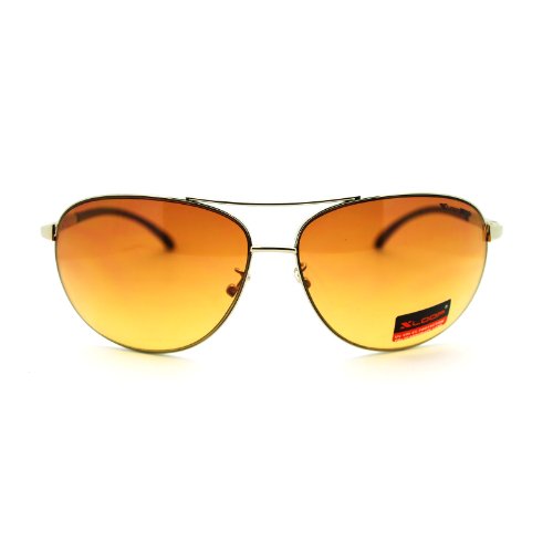 Silver HD Vision Aviator Sunglasses