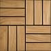 Teak Interlocking Wood Deck Tiles Parquet - Select / 12 in.x12 in.x1 in.