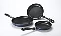 Karcher 121855 Induktions-Pfannen Set - hochwertiges 3-teiliges Induktion Aluguss Pfannen Set - Teflon&reg; Classic beschichtet - dunkelblau