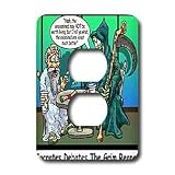 Londons Times Religion Heaven Hell Cartoons - Socrates Debates Grim Reaper On Unexamined Life - Light Switch Covers - 2 plug outlet cover