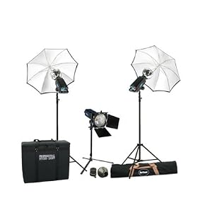 3 Light 1000 w/s Flash Light Kit with Umberllas