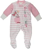 Ex Store Baby Girls Fleece Pink Stripe Piglet Sleep Suit 24-36 Months