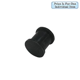 Small Gauge Black Flexible Silicone Ear Plug - 00 Gauge