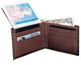 Budd Leather European Crocodile Bidente Slim Wallet with Passcase
