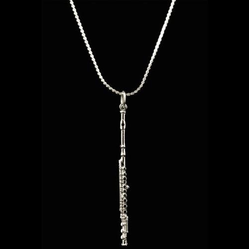 Flute Necklace - Silver