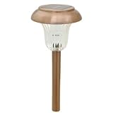 Moonrays 91662 Geneva Style Lamp Solar Powered Metal Path Light, 4 Pack, Bronze