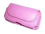 Premium Pink Horizontal Leather Side Case Pouch with Belt Clip for Sprint Samsung Instinct M800