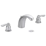 MOEN 4945BC Chateau Two Handle Lavatory Faucet with Drain Assembly, Brushed Chrome