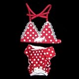 犬の水着【Red polka dot ビキニ】 (Ｓサイズ)