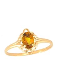 14K Gold Teens Genuine November Birthstone Ring - Citrine (size 5 1/2)