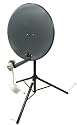 Portable Satellite Dish Kit for camping or caravan including 65 cm dish, folding arm, tripod and securing pegs, LNB, satfinder, compass and cable. Ideal for the UK and Europe.