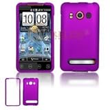 Purple Rubberized Hard Phone Cover for HTC EVO 4G Protector Case