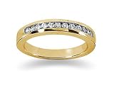 0.24 Channel Set Diamond Wedding band in 14k Yellow Gold