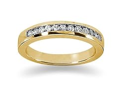 0.24 Channel Set Diamond Wedding band in 14k Yellow Gold