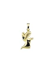 17.75x11.25 mm Praying Angel Pendant in 14K Yellow Gold