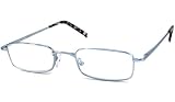 Calabria Readers Full Readers (Men) Reading Glasses - R753 Shiny Silver
