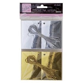 Foiled Gift Tags Gold and Silver Pack of 40