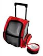 Designer Dog Carrier - Small Wheeled Pet Carrier - Red