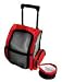 Designer Dog Carrier - Small Wheeled Pet Carrier - Red