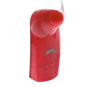 UltraMax Mini Handheld Cooling Fan - Includes 2 x AA Batteries - Red
