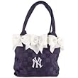 Large Bow Bucket Purse - Pink - New York Yankees MLB Baseball