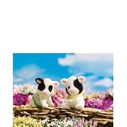 CALICO CRITTERS FRIESIAN COW FAMILY TWINS SET