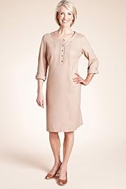 Classic Collection Linen Blend Pintuck Tunic Dress