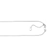 10k White Gold Adjustable Cable Chain Necklace - 22 Inch