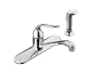 KOHLER 15172-FG-CP Coralais Single-Control Kitchen Faucet with 12-Inch Spout, Sidespray and Lever Handle, Polished Chrome