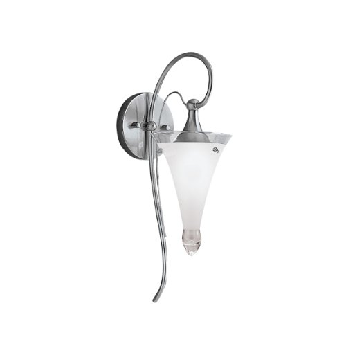 Kichler Lighting 6787NI Raindrops Light Wall Sconce, Brushed Nickel and Satin-Etched with Clear Band Glass On Sale